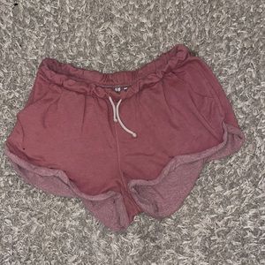 Soft pink sweat shorts